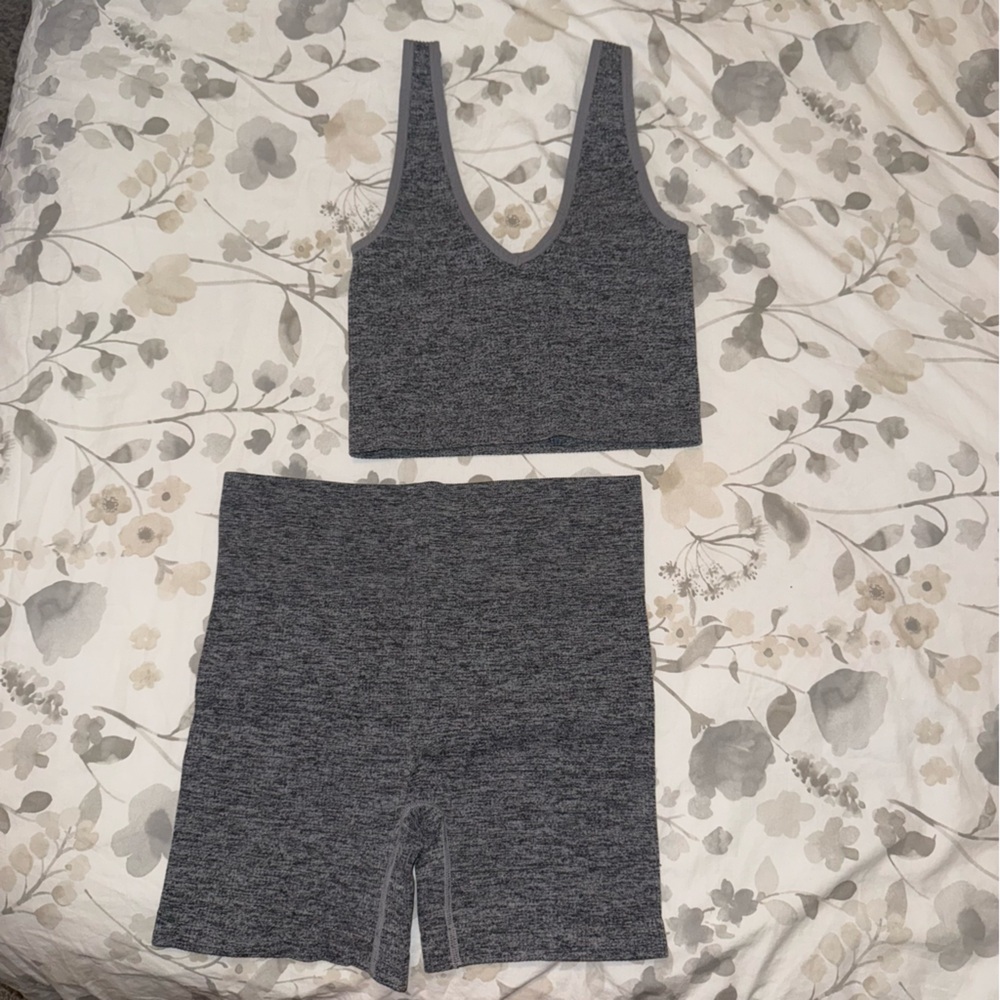 Gray Two-Piece Workout Set